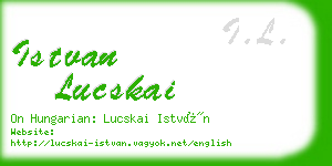 istvan lucskai business card